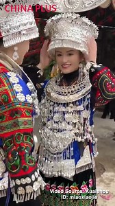 A woman of the Miao ethic group in Guizhou displayed her exquisite headdress and silver accessories which is an important part of Miao traditional attire. Miao people favor silver accessories and consider it a pure material to present the beauty of women. They've developed sophisticated skills in creating sliver decorations with ornate patterns and shapes. #Heritage #FunChina | China Plus Culture