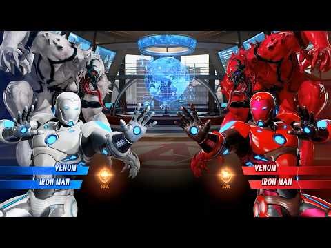White Venom & White Iron Man VS Red Venom & Red Iron Man - Marvel vs Capcom Infinite