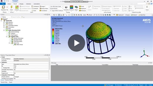 I performed a stress analysis of a spherical gas tank using Ansys Workbench.We wanted to study how the tank behaves under internal pressure and check if it stays within safe limits.This is what I… | Sarah Saleem