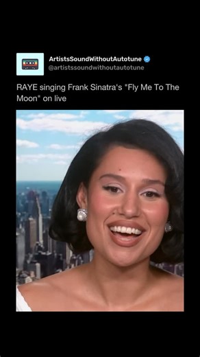 How Artists Sound Without Autotune | RAYE singing a Jazz record by Frank Sinatra on live television 🔥 #raye #franksinatra #vocals #live #jazz | Instagram