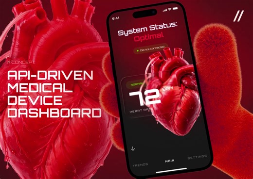 Health Monitoring Mobile iOS App Design