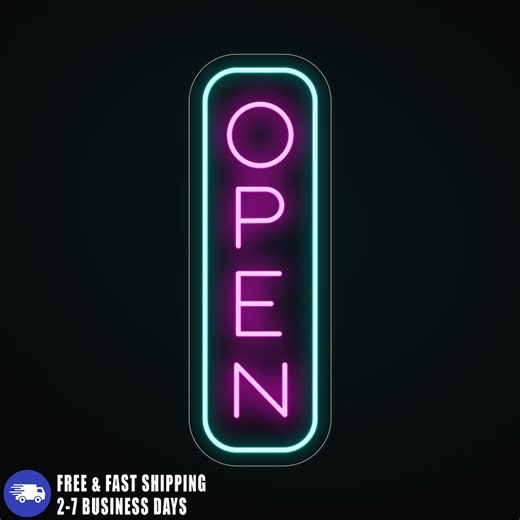 Open Workshop Vertical Led Open Sign, Storefront Neon Outdoor Open Sign for Business, Custom Direction Arrow Neon in Large Sizes - Etsy UK