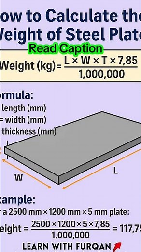 How to Calculate the Weight of a Steel Plate (FULL GUIDE) #platebox #civilengineering #autocad