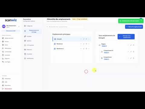 Créer des emplacements de stockage dans Scanwiz