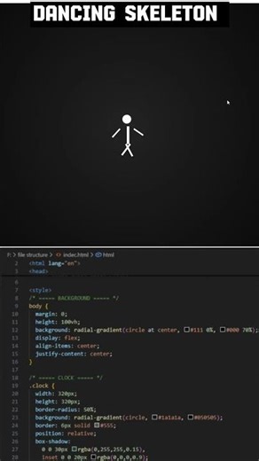 MAKING A DANCING SKELETON #coding #programing #project #skeleton #codes #vscode