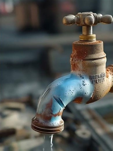 Satisfying Rust Removal from an Old Water Tap 💧 | Cleaning a Heavily Rusted Metal Tap #ai #rustytool