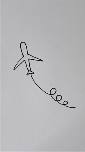 How to Draw an Airplane easy | Flugzeug zeichnen einfach