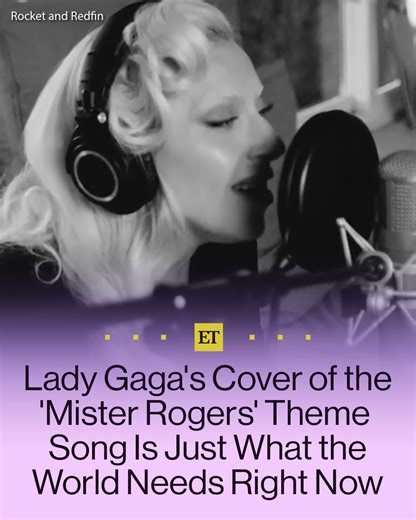 Turns out, Lady Gaga singing "Won't You Be My Neighbor?" is exactly what we needed right now. 🥹⁠ ⁠ The 'Mister Rogers' cover is for Rocket and Redfin's Super Bowl commercial, which they say is all about spreading "kindness, compassion and community." (🎥/: Rocket and Redfin) | Entertainment Tonight