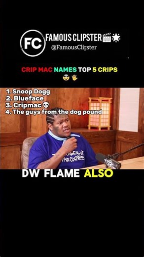 Crip Mac ranks the Top 5 most famous Crips in the world 🤯🔵 #cripmac #podcast #podcastclips