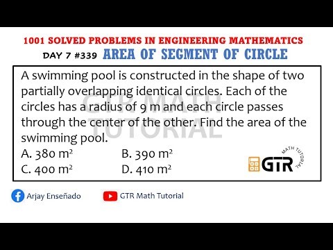AREA OF SEGMENT OF CIRCLE | 1001 SOLVED PROBLEMS IN ENGINEERING MATHEMATICS | DAY 7