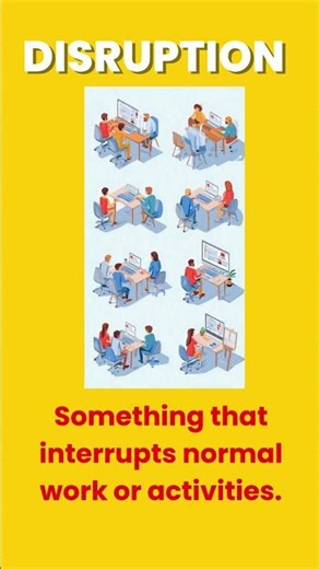 Word of the Day–Disruption | Daily Office English Practice #learnenglish #officeenglish