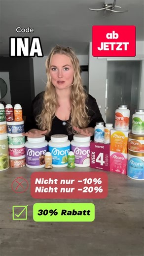 Christina Fennell on Instagram: "Anzeige / jetzt 30% sparen und gratis Geschenke abstauben mit Code INA bei @morenutrition.de Denn ab heute spart ihr nicht nur ... ✅ 20% auf Alles, auch auf Matcha, Iced Coffee & Co ✅ 25% auf Vitalstoffe, u.a. auch auf die neuen Creatin-Sticks & Collagen+ und das Daily100 Abo (jederzeit kündbar) ✅ 30% auf alle Zerups inkl. Barista Zerups ✅ 30% auf Chunky Flavour, Protein Porridge, Grießpudding und Milchreis (bis 23:59Uhr, danach 20%) ... sondern es gibt zu jeder 