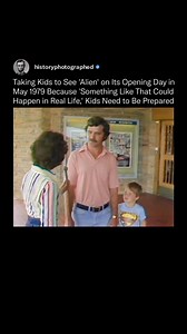 History Photographed on Instagram: "In May 1979, parents took their children to see the opening day of “Alien,” believing that “something like that could happen in real life” and feeling that kids needed to be prepared. Directed by Ridley Scott, “Alien” is a sci-fi horror film that follows the crew of the spaceship Nostromo. They encounter a lethal alien creature after investigating a distress signal on a distant moon, leading to a suspenseful fight for survival."