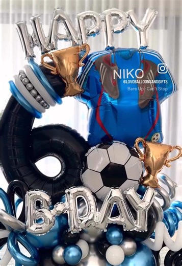 Soccer Themed Balloon Display for Events