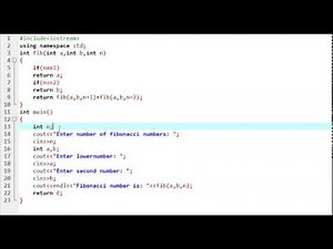 Find nth Fibonacci number C++ Program