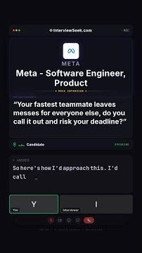 Meta Software Engineer Interview Question: Fast Teammate Messes
