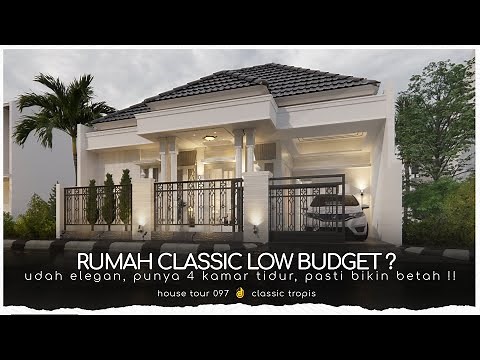 Desain rumah classic 10x12m low budget? ada 4 kamar tidur tapi bisa senyaman ini?