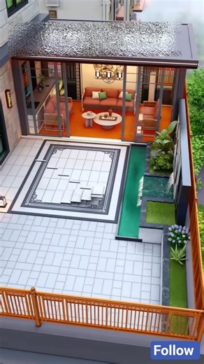 Luxury Rooftop Terrace Design at Affordable Cost #homedesign #shorts