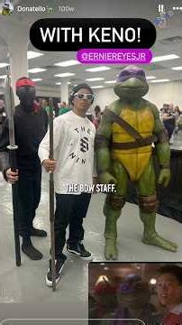 When you meet Donatello & April O’Neill dressed as Donatello! #tmnt #cosplay #comiccon