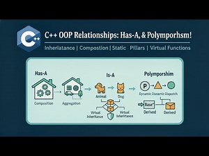 OOP Relationships in C++ 🔥 Has-a, Is-a, and Polymorphism Explained