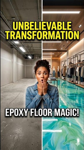 ASMR Epic Transformation Of A Retail Store Into a Luxury Epoxy Showroom #shorts #asmr