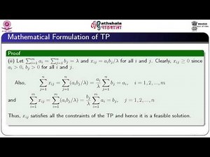 Mathematical formulation and initial BFS of transportation problem (Math)