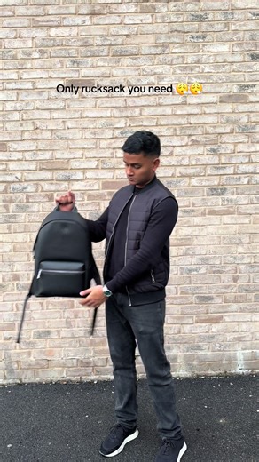 Our fully Saffiano leather rucksack #clothingbrand #smallbusinessowner #mmlondon