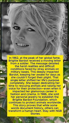 The Letter That Changed Brigitte Bardot's Life Forever 🐾✨
