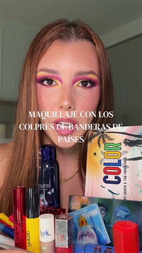 Maquillaje con colores de banderas de países: tutorial y reto