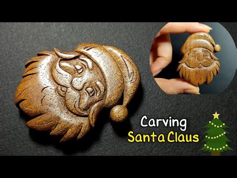 Crafting a Wooden Santa Claus|Wood Carving Tutorial🎅🏻🎄✨