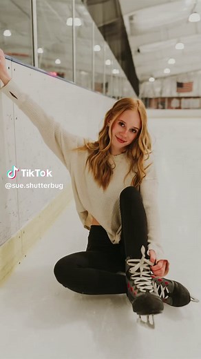 Non-Traditional Senior Photos at an Ice Rink