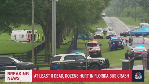 Video shows aftermath of deadly Florida bus crash