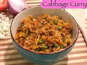 Spicy cabbage curry | Cabbage tomato curry - Indian curry for Rice, chapati, puri, pulka