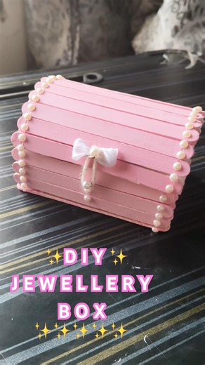 😍DIY Ice-cream Stick Jewellery Box ✨🌸#diy #craft #art #artandcraft #shortsfeed