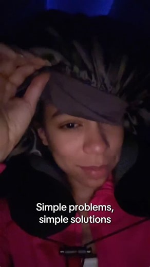 • Jasmin • on Instagram: "Slap on a bonnet and BOOM free sleeping eye mask for the long flight 😏 #flighthacks #bonnet #eyemask #sleepmask #traveling"