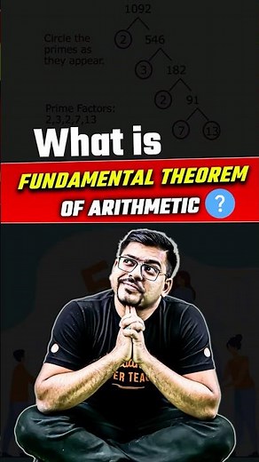 ⚡️ What is Fundamental Theorem Of Arithmetic #harshsir #maths #mathstricks #shortsfeed #vedantu