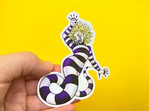 Beetlejuice Sandworm Pin up Sticker - Etsy