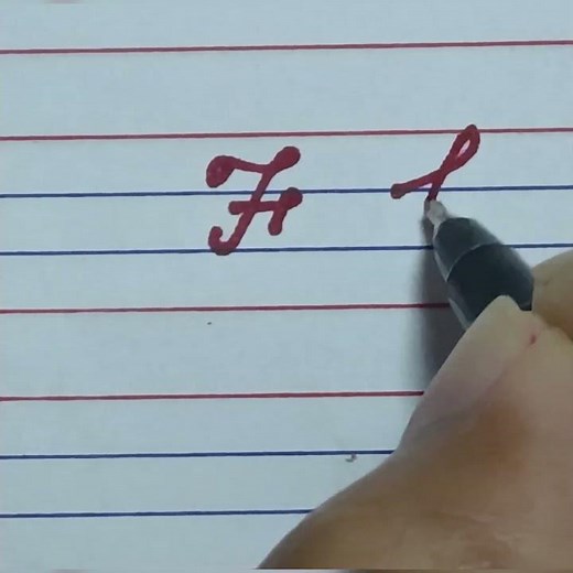 How to write Cursive capital letter (F) and Cursive small letter( f ) Cursive handwriting practice.