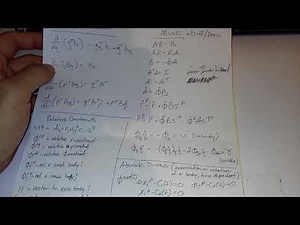 Making a study guide - Multi body dynamics