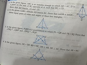 In the given figure, ABC is an isosceles triangle in which AB =... | Filo