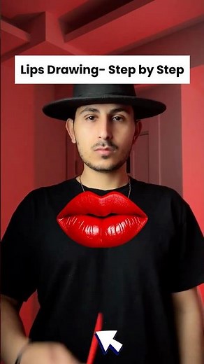 How to Draw Realistic Lips – Easy Step-by-Step Tutorial 💋✏️ #art #drawing #shorts