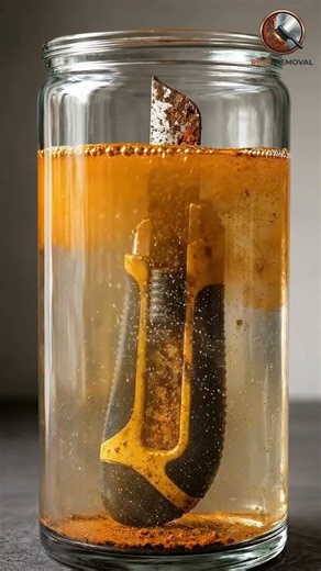 This Rust Removal Trick Actually Works on Rusty Cutter #satisfying #cleaning #shorts