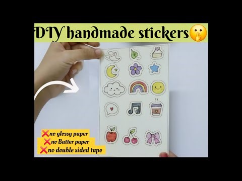 DIY homemade stickers 🤫 easy and cheapest hack😃#DIY#viral#trending#feed#stickers#handmade#foryou#fyp