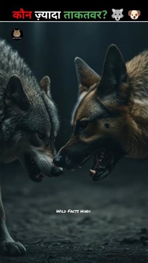 भेड़िया बनाम जर्मन शेफर्ड 😱 | कौन ज्यादा ताकतवर?#WolfVsGermanShepherd #animalfacts #shorts