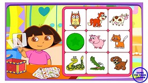 Watch Dora the Explorer - Dora's Say It Two Ways Bingo - Games For Young Children