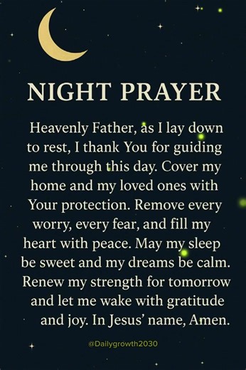 Don’t Sleep Tonight Without Saying This Prayer ✨