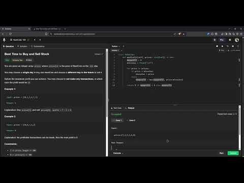 NeetCode Day 12/75 | Best Time to Buy and Sell Stock | Python
