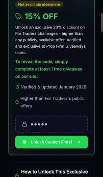 FOR TRADERS GIVEAWAY + DISCOUNT CODE (2026) | FREE FOR TRADERS CHALLENGE & COUPON #propfirm