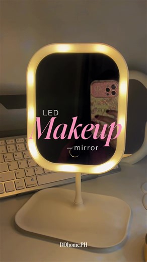 Elegant LED Makeup Mirror with Touch Light Features