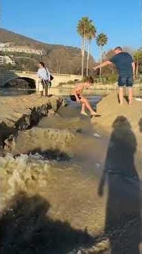 River takes over the beach